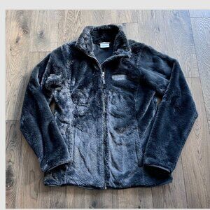 Columbia Women's Size XS Black Plush Fleece Jacket Faux Fur Full Zip Cozy